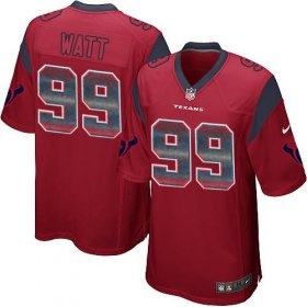 Wholesale Cheap Nike Texans #99 J.J. Watt Red Alternate Men\'s Stitched NFL Limited Strobe Jersey