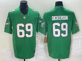 Men\'s Philadelphia Eagles #69 Landon Dickerson Green Alternate FUSE Vapor Limited Stitched Jersey