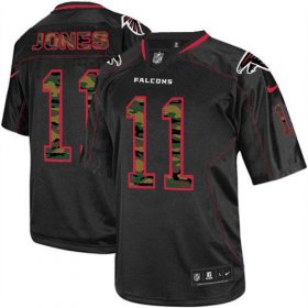 Wholesale Cheap Nike Falcons #11 Julio Jones Black Men\'s Stitched NFL Elite Camo Fashion Jersey