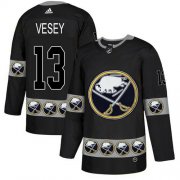 Wholesale Cheap Adidas Sabres #13 Jimmy Vesey Black Authentic Team Logo Fashion Stitched NHL Jersey