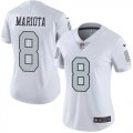 Wholesale Cheap Nike Raiders #8 Marcus Mariota White Women's Stitched NFL Limited Rush Jersey