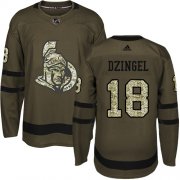 Wholesale Cheap Adidas Senators #18 Ryan Dzingel Green Salute to Service Stitched Youth NHL Jersey