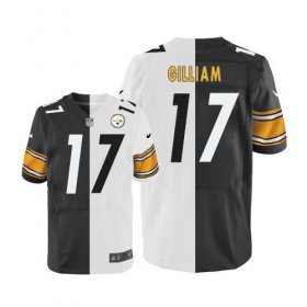 Wholesale Cheap Nike Steelers #17 Joe Gilliam White/Black Men\'s Stitched NFL Elite Split Jersey