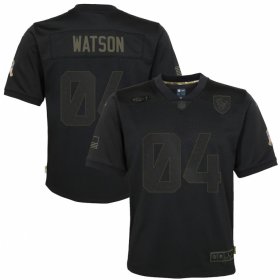 Cheap Houston Texans #4 Deshaun Watson Nike Youth 2020 Salute to Service Game Jersey Black