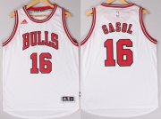 Wholesale Cheap Chicago Bulls #16 Pau Gasol Revolution 30 Swingman 2014 New White Jersey