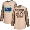 Wholesale Cheap Adidas Canucks #40 Elias Pettersson Camo Authentic 2017 Veterans Day Stitched NHL Jersey