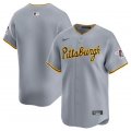 Cheap Men's Pittsburgh Pirates Blank Gray Away Limited Baseball Stitched Jersey