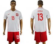 Wholesale Cheap Poland #13 Rybus Home Soccer Country Jersey