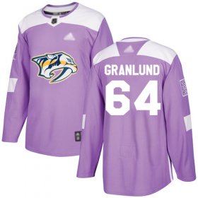 Wholesale Cheap Adidas Predators #64 Mikael Granlund Purple Authentic Fights Cancer Stitched NHL Jersey