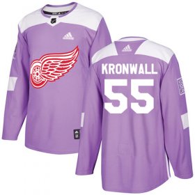 Wholesale Cheap Adidas Red Wings #55 Niklas Kronwall Purple Authentic Fights Cancer Stitched NHL Jersey