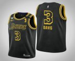 Wholesale Cheap Youth Los Angeles Lakers #3 Anthony Davis 2020 NBA Finals Champions Tribute Kobe and Gianna Black Jersey