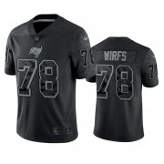 Wholesale Cheap Men's Tampa Bay Buccaneers #78 Tristan Wirfs Black Reflective Limited Stitched Jersey