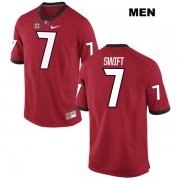 Wholesale Cheap Men's Georgia Bulldogs #7 DAndre Swift Red Stitched NCAA Nike College Football Jersey