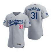 Wholesale Cheap Los Angeles Dodgers #31 Joc Pederson Gray 2020 World Series Champions Jersey