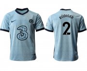 Wholesale Cheap Men 2020-2021 club Chelsea away aaa version 2 Light blue Soccer Jerseys
