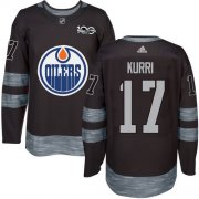 Wholesale Cheap Adidas Oilers #17 Jari Kurri Black 1917-2017 100th Anniversary Stitched NHL Jersey