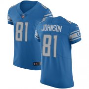 Wholesale Cheap Nike Lions #81 Calvin Johnson Blue Team Color Men's Stitched NFL Vapor Untouchable Elite Jersey