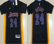 Wholesale Cheap Men's Los Angeles Lakers #24 Kobe Bryant Revolution 30 AU New Black Short-Sleeved Jersey