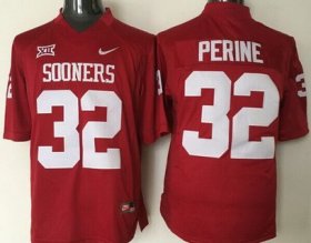 Wholesale Cheap Men\'s Oklahoma Sooners #32 Samaje Perine Red College Football Nike Jersey