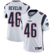Wholesale Cheap Nike Patriots #46 James Develin White Men's Stitched NFL Vapor Untouchable Limited Jersey
