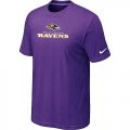 Wholesale Cheap Nike Baltimore Ravens Authentic Logo NLF T-Shirt Purple