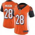 Wholesale Cheap Nike Bengals #28 Joe Mixon Orange Alternate Women's Stitched NFL Vapor Untouchable Limited Jersey