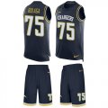 Wholesale Cheap Nike Chargers #75 Bryan Bulaga Navy Blue Team Color Men's Stitched NFL Limited Tank Top Suit Jersey