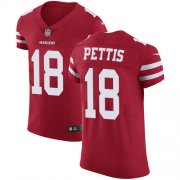 Wholesale Cheap Nike 49ers #18 Dante Pettis Red Team Color Men's Stitched NFL Vapor Untouchable Elite Jersey
