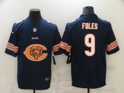 Wholesale Cheap Men's Chicago Bears #9 Nick Foles Navy Blue 2020 Big Logo Vapor Untouchable Stitched NFL Nike Fashion Limited Jersey