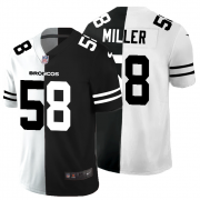 Cheap Denver Broncos #58 Von Miller Men's Black V White Peace Split Nike Vapor Untouchable Limited NFL Jersey