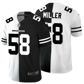 Cheap Denver Broncos #58 Von Miller Men\'s Black V White Peace Split Nike Vapor Untouchable Limited NFL Jersey