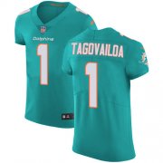 Wholesale Cheap Nike Dolphins #1 Tua Tagovailoa Aqua Green Team Color Men's Stitched NFL Vapor Untouchable Elite Jersey