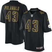 Wholesale Cheap Nike Steelers #43 Troy Polamalu Black Men's Stitched NFL Impact Limited Jersey