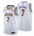 Wholesale Cheap Men's Los Angeles Lakers #7 Carmelo Anthony bibigo 75th Anniversary White Stitched Jersey
