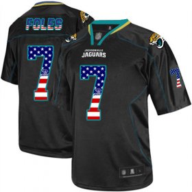 Wholesale Cheap Nike Jaguars #7 Nick Foles Black Men\'s Stitched NFL Elite USA Flag Fashion Jersey