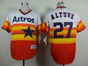 Wholesale Cheap Astros #27 Jose Altuve White/Orange 1980 Turn Back The Clock Stitched MLB Jersey