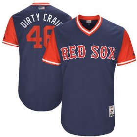 Wholesale Cheap Red Sox #46 Craig Kimbrel Navy \"Dirty Craig\" Players Weekend Authentic Stitched MLB Jersey