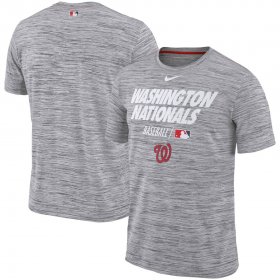 Wholesale Cheap Washington Nationals Nike Authentic Collection Velocity Team Issue Performance T-Shirt Gray