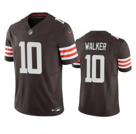 Men\'s Cleveland Browns #10 P.J. Walker Brown 2023 F.U.S.E. Vapor Untouchable Limited Stitched Jersey