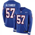 Wholesale Cheap Nike Bills #57 Lorenzo Alexander Royal Blue Team Color Men's Stitched NFL Limited Therma Long Sleeve Jersey