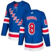 Wholesale Cheap Adidas Rangers #8 Jacob Trouba Royal Blue Home Authentic Stitched NHL Jersey