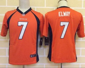 Wholesale Cheap Nike Broncos #7 John Elway Orange Team Color Youth Stitched NFL New Elite Jersey