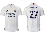 Wholesale Cheap Men 2020-2021 club Real Madrid home aaa version 27 white Soccer Jerseys