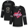 Wholesale Cheap Adidas Capitals #8 Alex Ovechkin Black Authentic Classic Stitched NHL Jersey