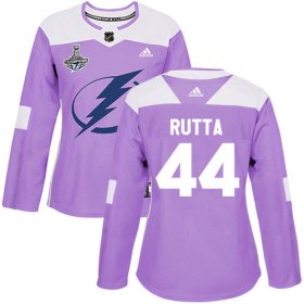Cheap Adidas Lightning #44 Jan Rutta Purple Authentic Fights Cancer Women\'s 2020 Stanley Cup Champions Stitched NHL Jersey