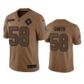 Wholesale Cheap Men's Dallas Cowboys #58 Mazi Smith 2023 Brown Salute To Service Limited Football Stitched Jersey