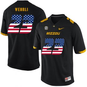 Wholesale Cheap Missouri Tigers 23 Roger Wehrli Black USA Flag Nike College Football Jersey