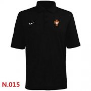Wholesale Cheap Nike Portugal 2014 World Soccer Authentic Polo Black