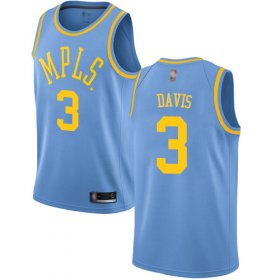 Cheap Lakers #3 Anthony Davis Royal Blue Youth Basketball Swingman Hardwood Classics Jersey