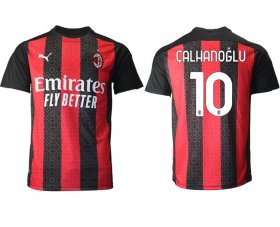 Wholesale Cheap Men 2020-2021 club AC milan home aaa version 10 red Soccer Jerseys